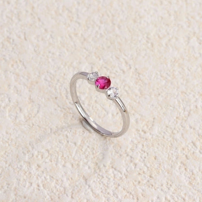 Retro Water Droplets Titanium Steel Inlay Artificial Diamond Rings