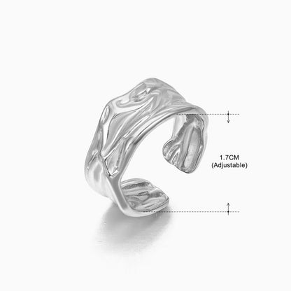 3 Pieces Basic Classic Style Geometric Leaf Stainless Steel Plating Open Rings