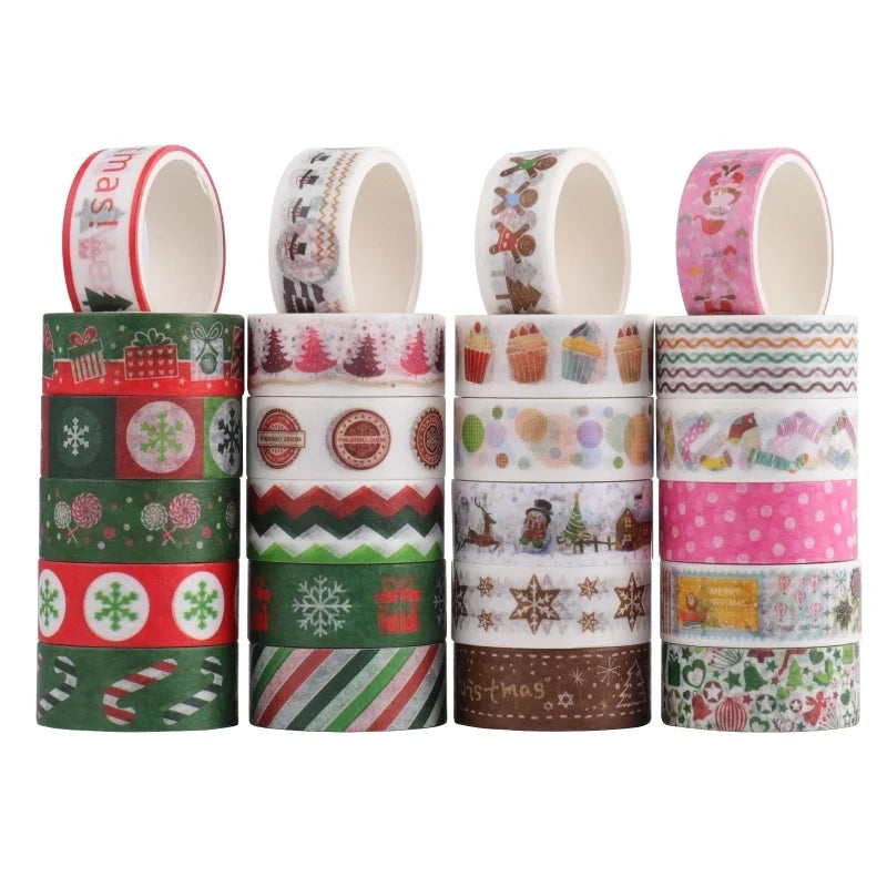 1 Set Cartoon Christmas School Christmas Washi Cartoon Style Washi Tape