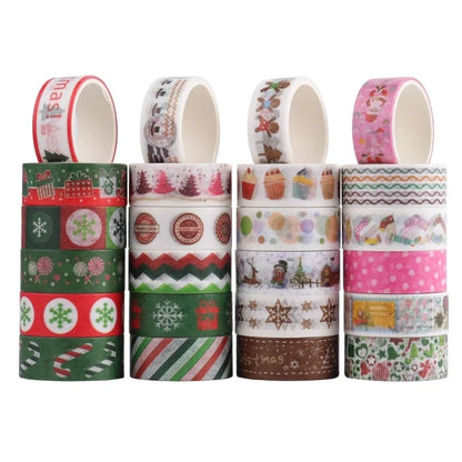 1 Set Cartoon Christmas School Christmas Washi Cartoon Style Washi Tape