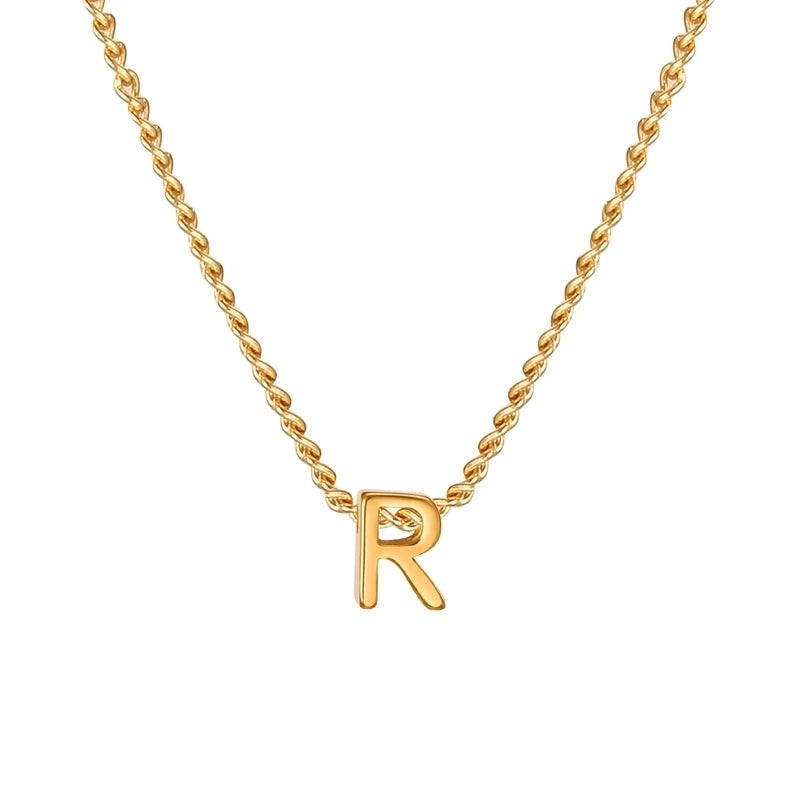 Elegant Letter 201 Stainless Steel 18K Gold Plated Pendant Necklace