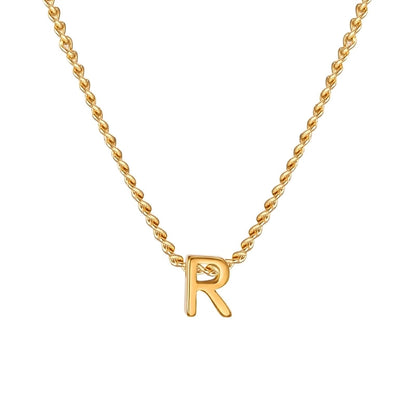 Elegant Letter 201 Stainless Steel 18K Gold Plated Pendant Necklace