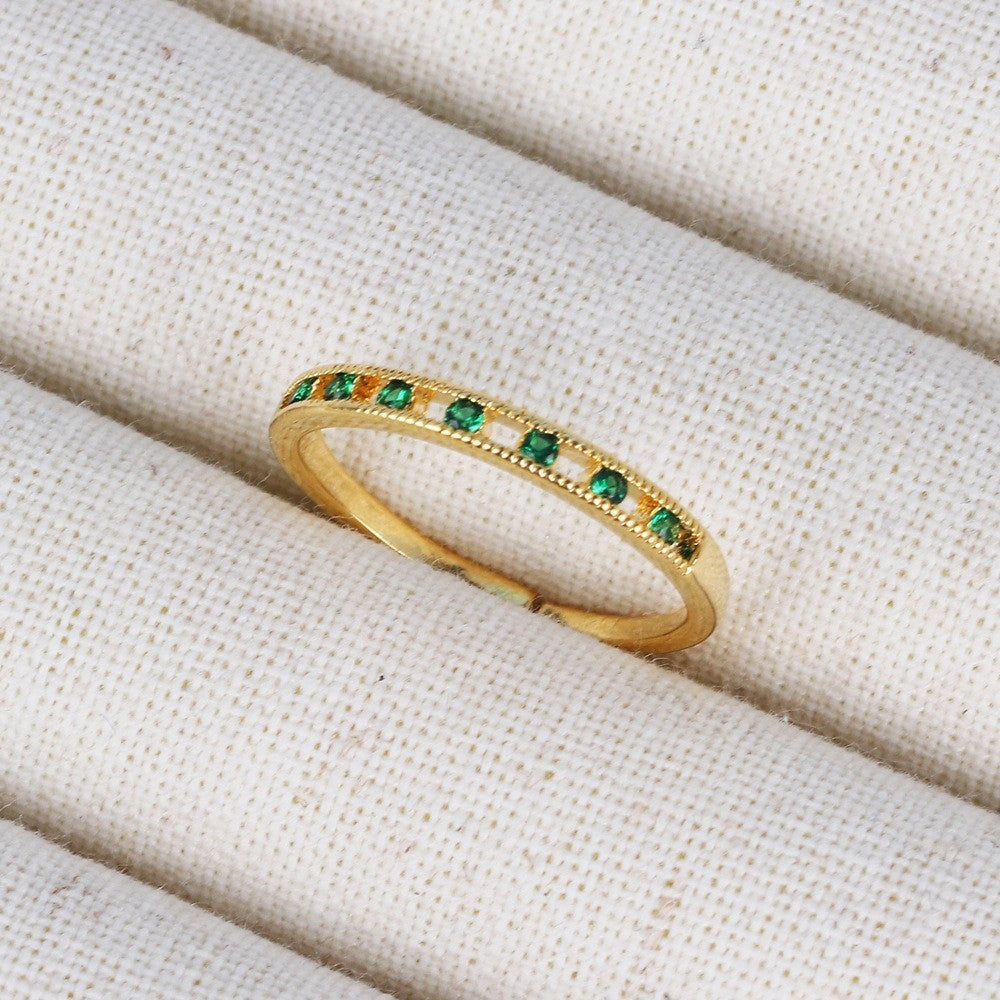 Moderate Luxury Irregular Copper Diamond Inlay Stud Earrings