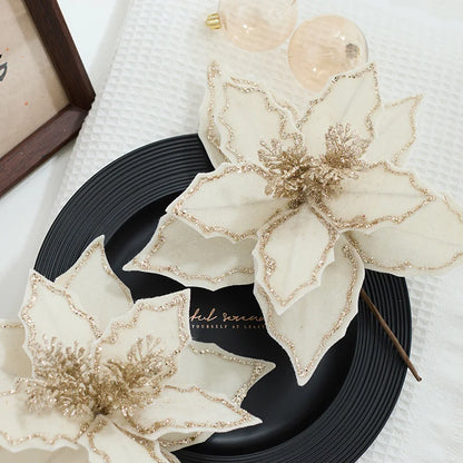 30cm Velvet Red Christmas Flower National Day Decoration Accessories Hanging Diy Vase Arrangement Props