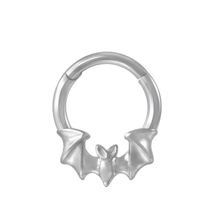 1 Piece Nose Rings & Studs Minimalist Flame Bat 304 Stainless Steel Plating 18K Gold Plated