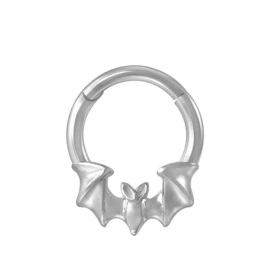 1 Piece Nose Rings & Studs Minimalist Flame Bat 304 Stainless Steel Plating 18K Gold Plated