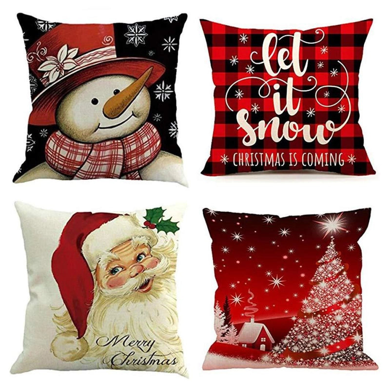 Fashion Cartoon Linen Pillow Cases