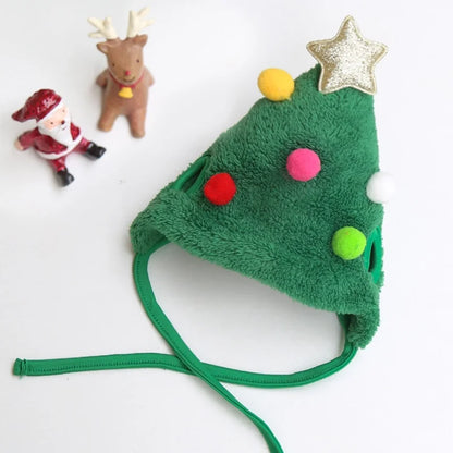 Cartoon Style Polyester Christmas Christmas Tree Santa Claus Elk Pet Saliva Towel Pet Tire