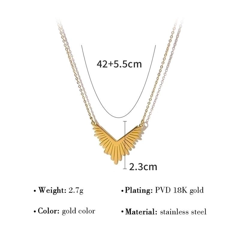 IG Style Modern Style Geometric 304 Stainless Steel 18K Gold Plated Plating Pendant Necklace