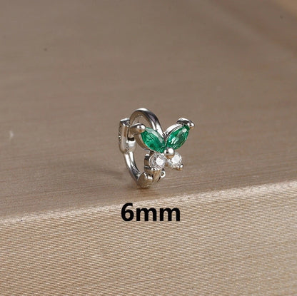 1 Piece Minimalist Color Block Butterfly Plating Copper Huggie Earrings