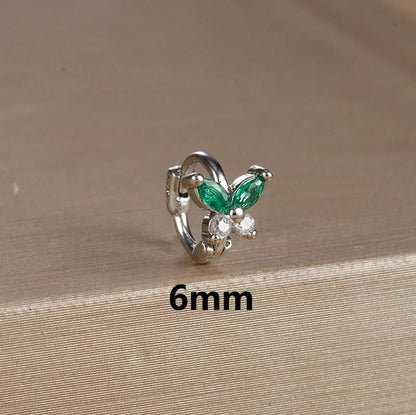 1 Piece Minimalist Color Block Butterfly Plating Copper Huggie Earrings