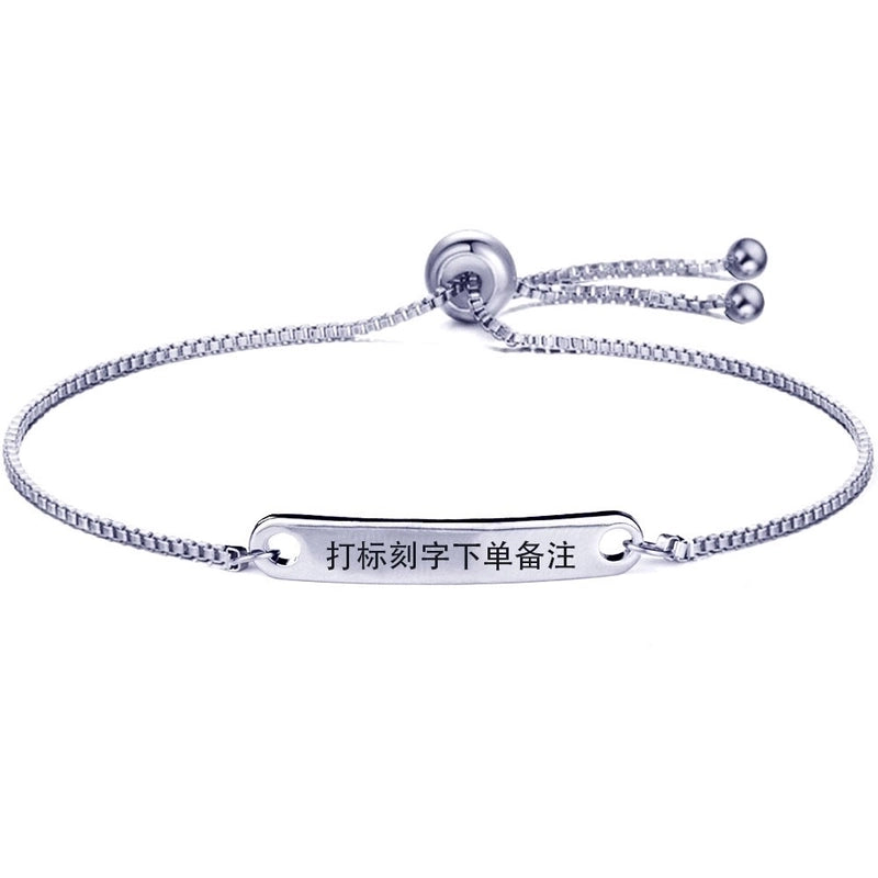 Minimalist Rectangle Titanium Steel Bracelets In Bulk