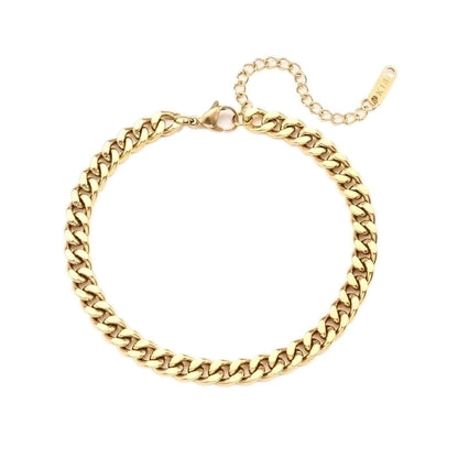 Fashion Geometric 304 Stainless Steel 18K Gold Plated Bracelets In Bulk
