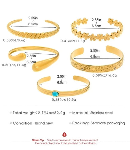 Casual Minimalist Streetwear Geometric 304 Stainless Steel Bangle In Bulk