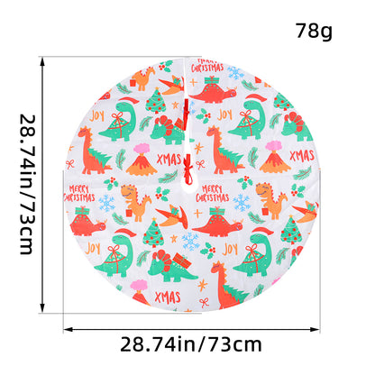 Christmas Tree Skirt Exquisite Printed Tree Base Decoration Tree Skirt Christmas Outfit