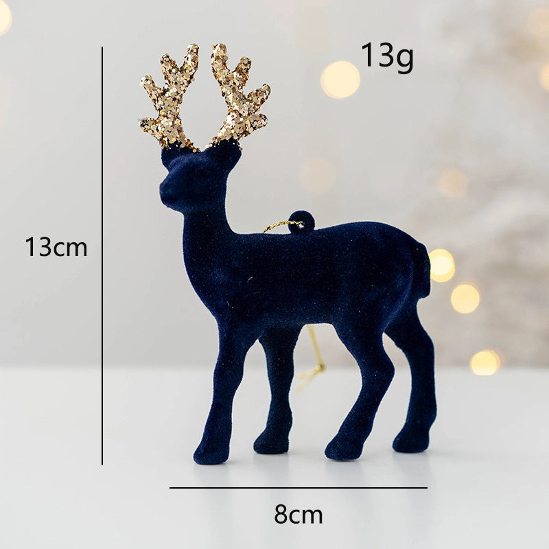 Christmas Elegant Sweet Elk PVC Party Festival Ornaments Decorative Props