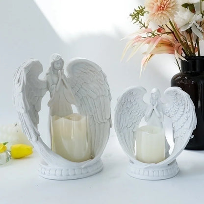 Christmas Vintage Style Minimalist Angel Resin Candlestick