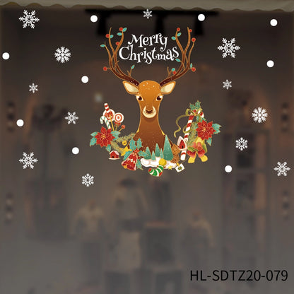 Christmas Nordic Style Christmas Hat Christmas Tree Santa Claus Party Festival Car Window Stickers Static Sticker