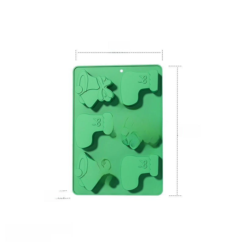 In Stock 6 Even Christmas Silicone Cake Mold DIY Household Kitchen Food Grade Baking Tools Manufacturers