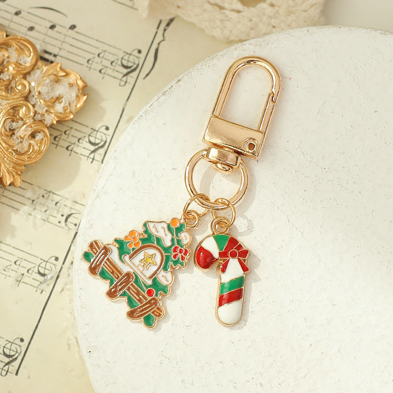 Christmas Gift Keychain Pendant Practical Car Key Christmas Tree Ornament Phone Chain