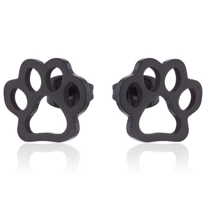 1 Pair Fashion Paw Print 304 Stainless Steel 18K Gold Plated Ear Studs