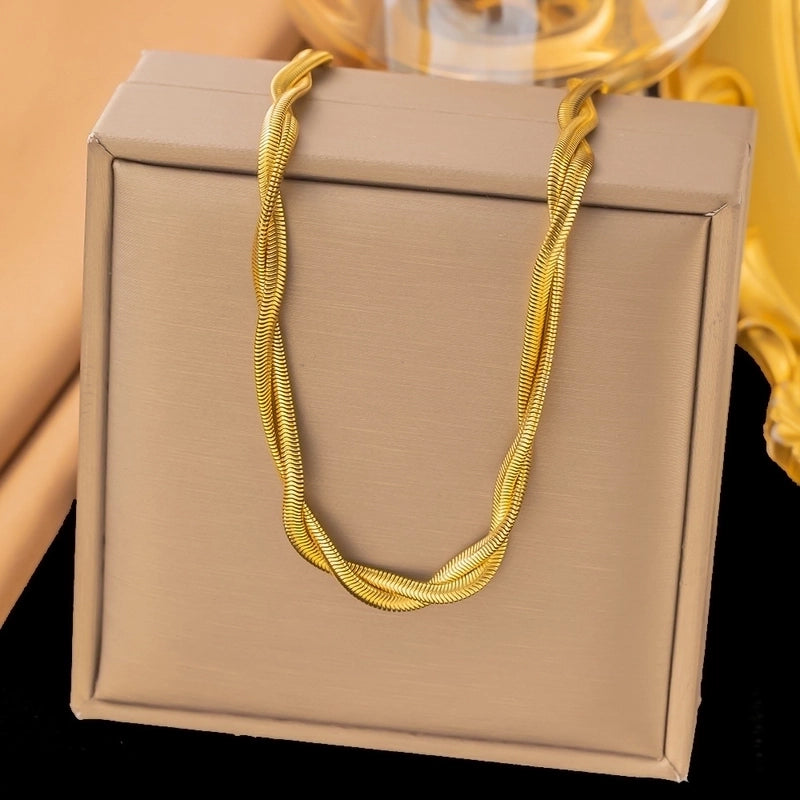 Sweet Solid Color Titanium Steel Plating Pendant Necklace