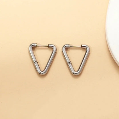 Minimalist Geometric Stainless Steel Earrings 1 Pair