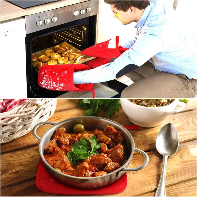 Cross-border Hot Christmas Pot Rack Baking Kit Christmas Pot Rack Baking Suit Decorative Parts