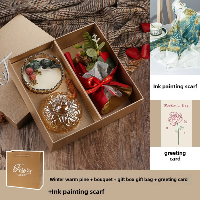 Aromatherapy Candle Gift Box March 8Th Women'S Mother'S Day Gift For Mother And Teacher Practical Niche Advanced Soy Wax