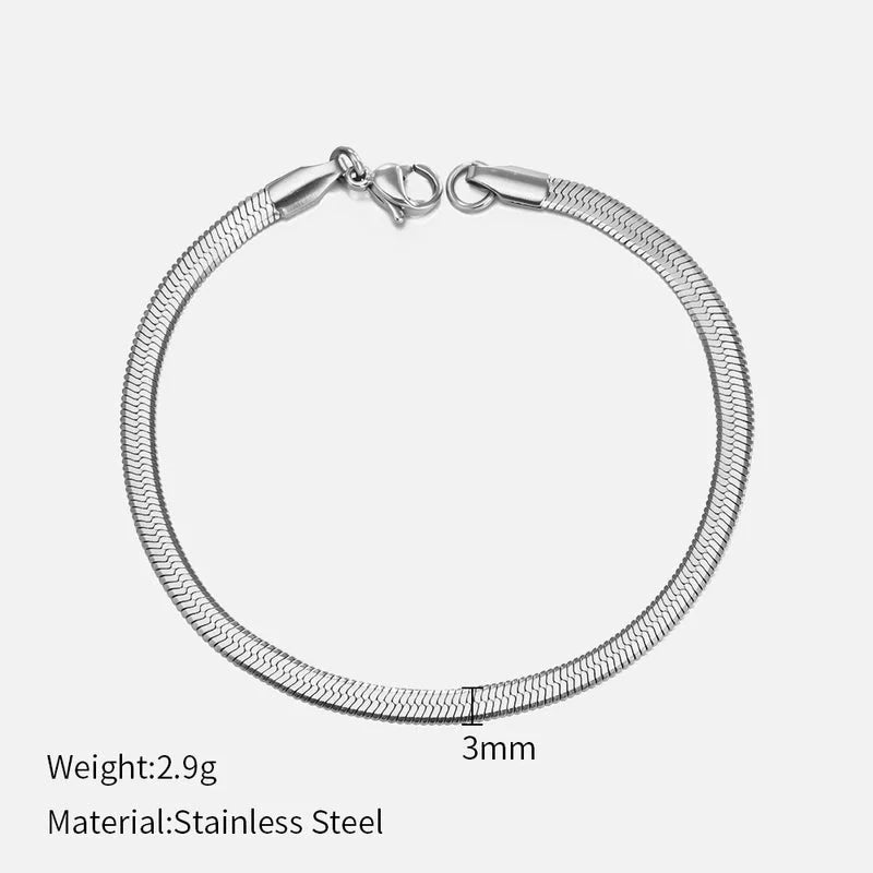 Fashion Geometric 304 Stainless Steel Stainless Steel Bracelets In Bulk