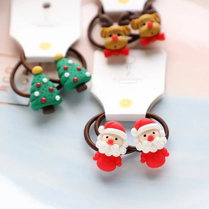 Christmas Fashion Children Unisex Cartoon Character Arylic Handmade Hair Tie