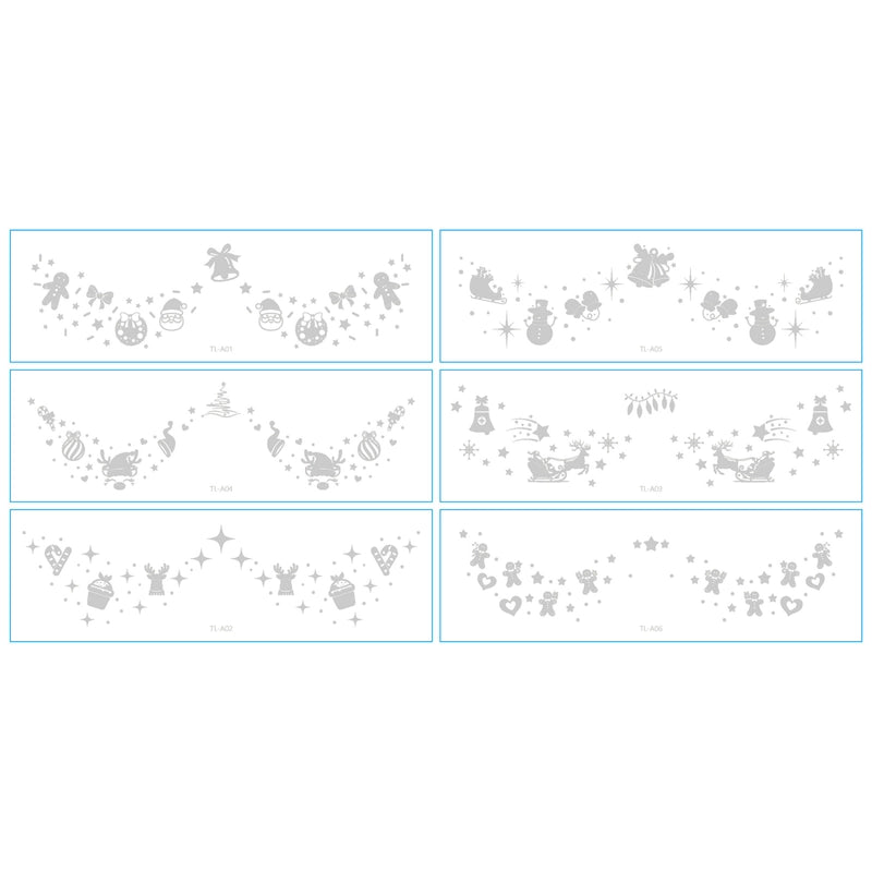 Christmas Christmas Tree Santa Claus Elk Transfer Decal Tattoos & Body Art 1 Set