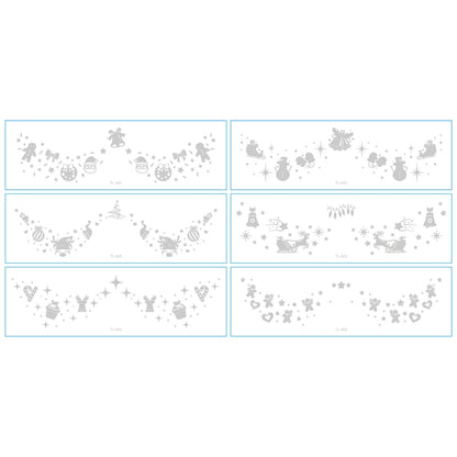 Christmas Christmas Tree Santa Claus Elk Transfer Decal Tattoos & Body Art 1 Set