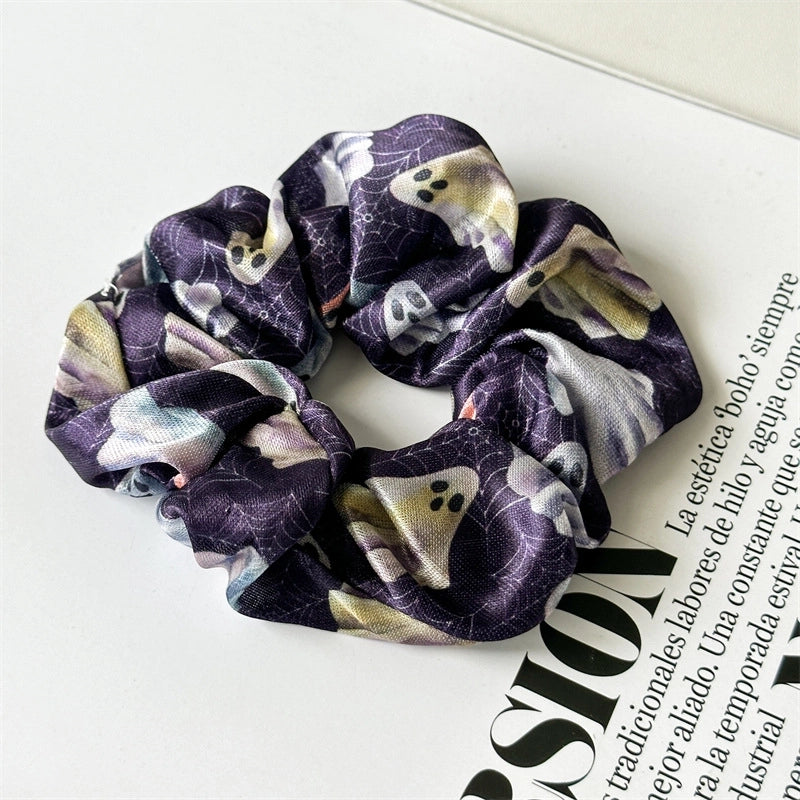 Hip-Hop Funny Halloween Pattern Printing Pumpkin Cloth Hair Tie