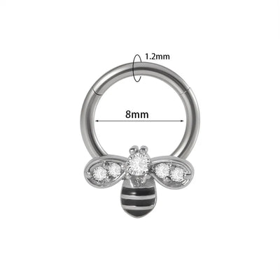 2 Pieces Nose Rings & Studs Modern Style Minimalist Shiny Water Droplets 304 Stainless Steel Copper Plating Inlay Synthetic Opal Rhinestones Zircon 18K Gold Plated