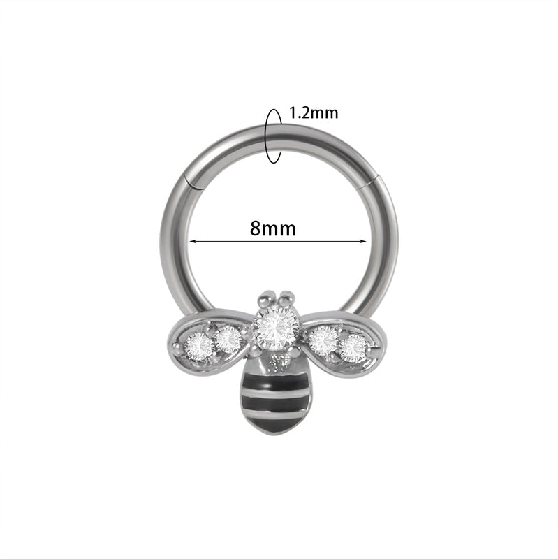 2 Pieces Nose Rings & Studs Modern Style Minimalist Shiny Water Droplets 304 Stainless Steel Copper Plating Inlay Synthetic Opal Rhinestones Zircon 18K Gold Plated