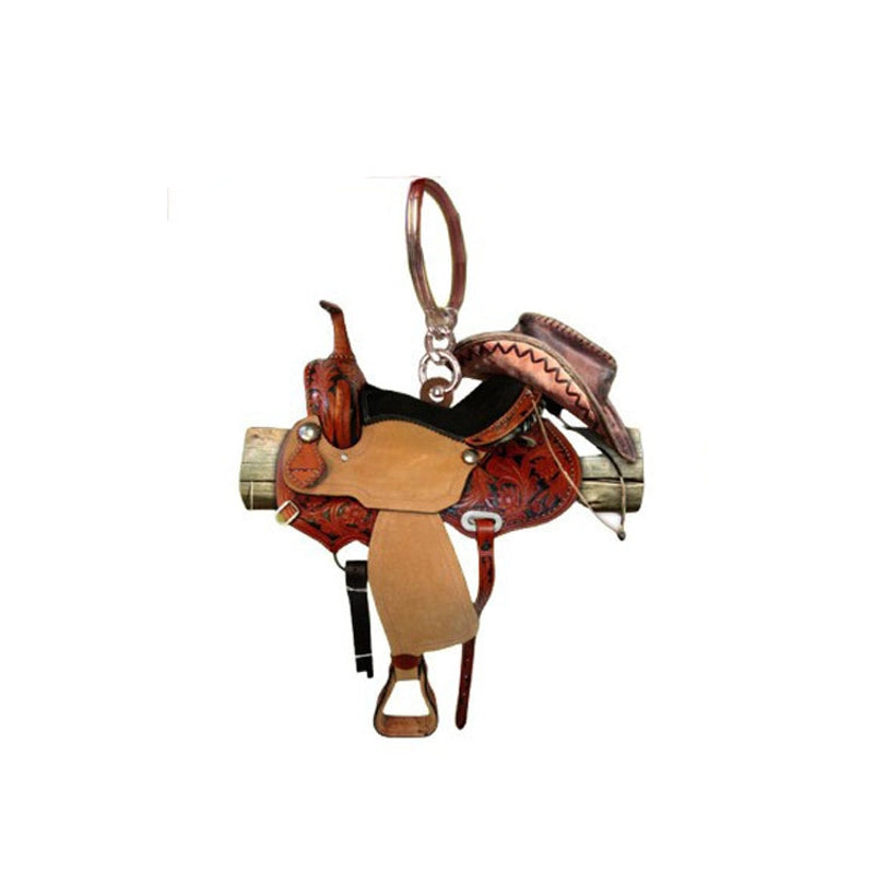 Saddle AcrylicKeychain Cross-border New Western Denim Saddle Keychain Pendant Schoolbag Pendant