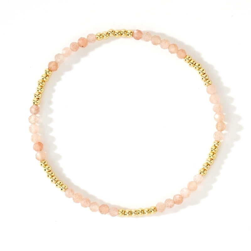 Bohemian Geometric Natural Stone Copper Bracelets In Bulk