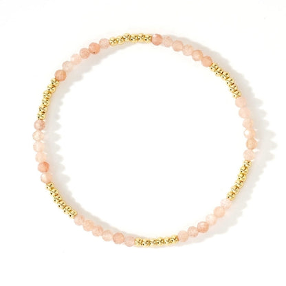 Bohemian Geometric Natural Stone Copper Bracelets In Bulk