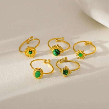 Elegant Glam Luxurious Geometric 304 Stainless Steel Open Rings