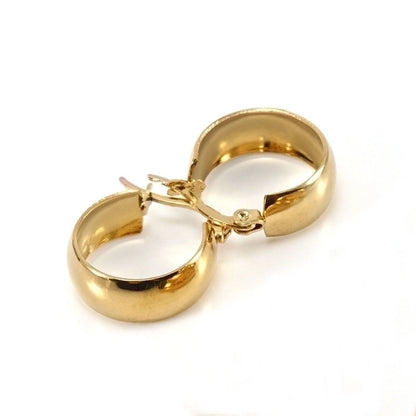 1 Pair Fashion Round Plating 304 Stainless Steel 18K Gold Plated Stainless Steel Earrings