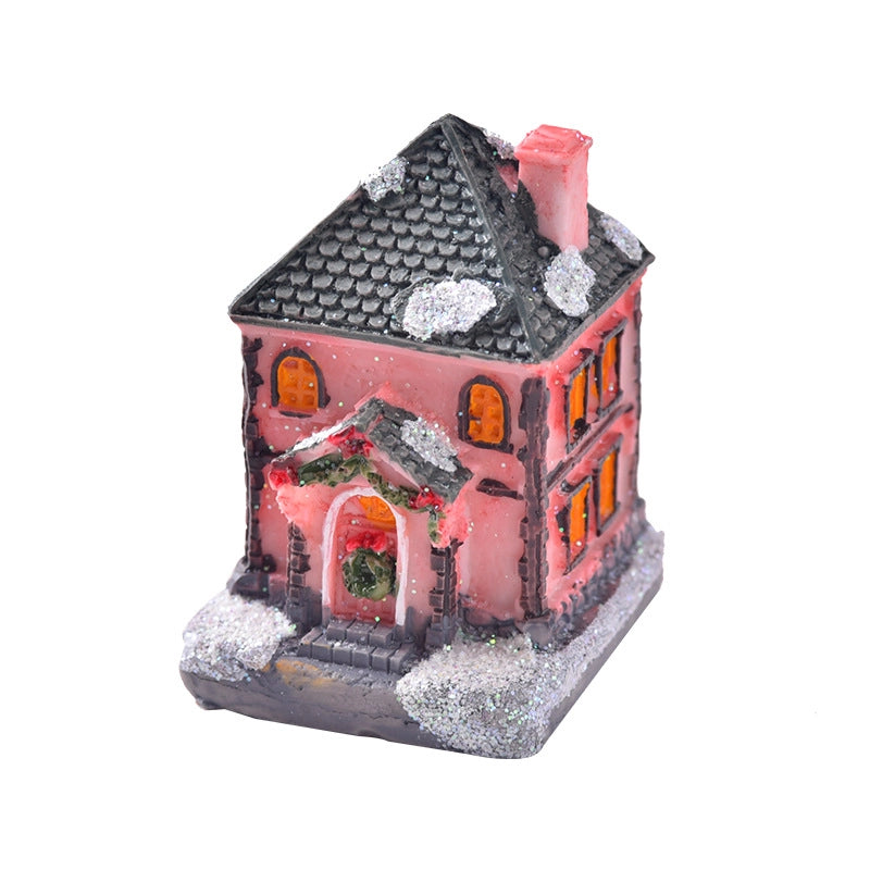 Christmas New Christmas Decorations Resin Small House Micro Landscape Resin House Christmas Ornament Christmas Gift