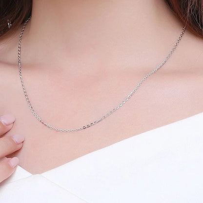 Titanium Steel Copper Plating Heart Shape Zircon Pendant Necklace