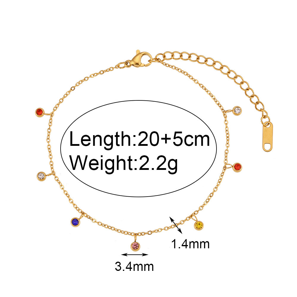 Minimalist Women Geometric 18K Gold Plated Anklets