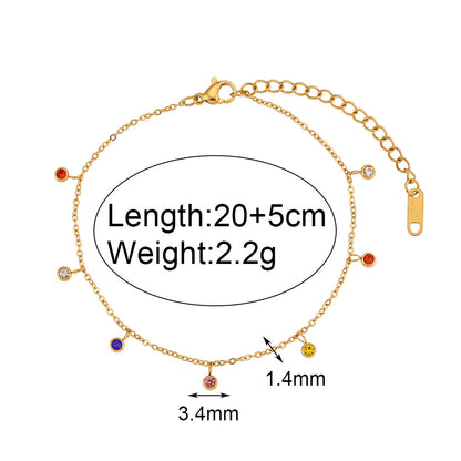 Minimalist Women Geometric 18K Gold Plated Anklets