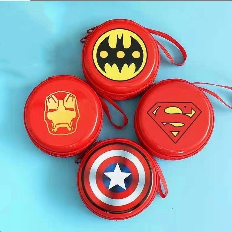 3 Pieces Women'S Cartoon Tinplate Zipper Coin Purses