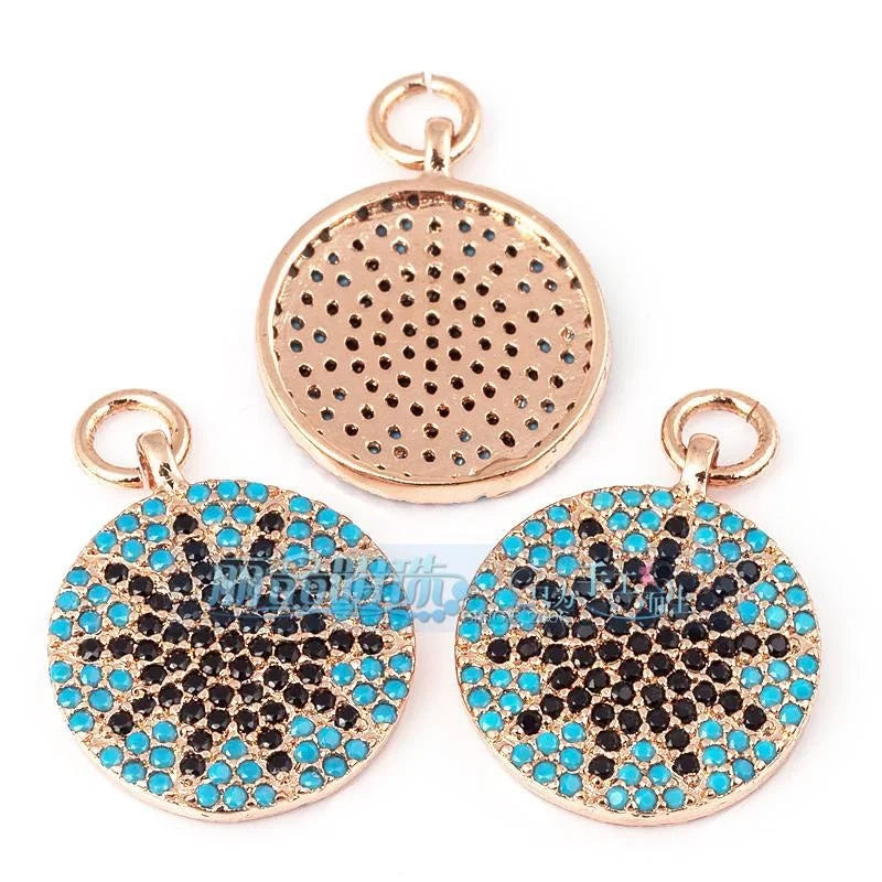 1 Piece Copper Geometric Heart Shape Snowflake Pendant Jewelry Accessories