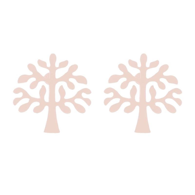 1 Pair Japanese Style Minimalist Tree Polishing Plating 304 Stainless Steel 18K Gold Plated Ear Studs