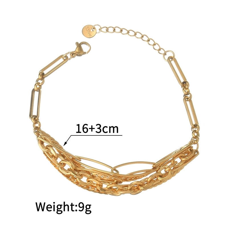 Casual Minimalist Solid Color 304 Stainless Steel Bracelets Necklace
