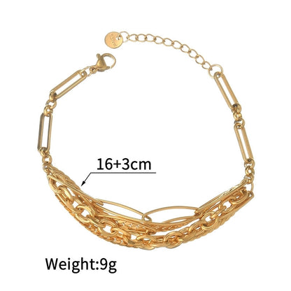 Casual Minimalist Solid Color 304 Stainless Steel Bracelets Necklace